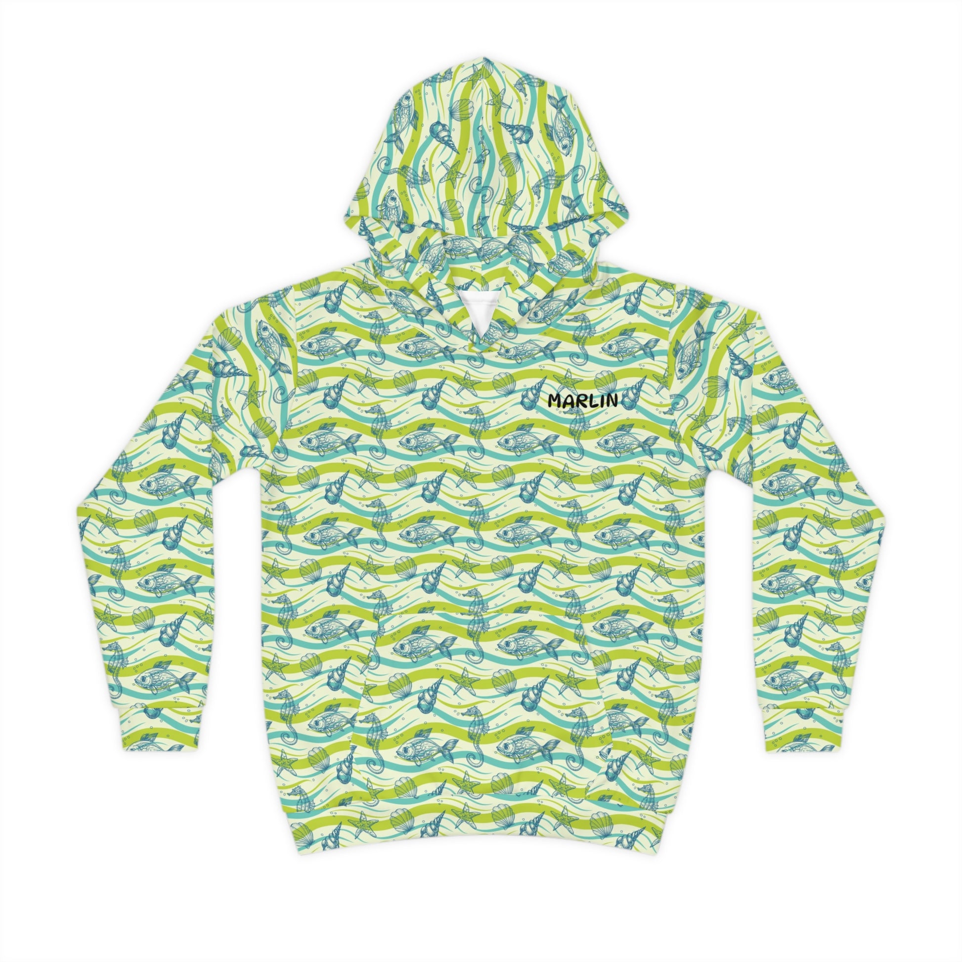 Marlin Children's Hoodie - Fun Marine Life Pullover for Kids - Marlin