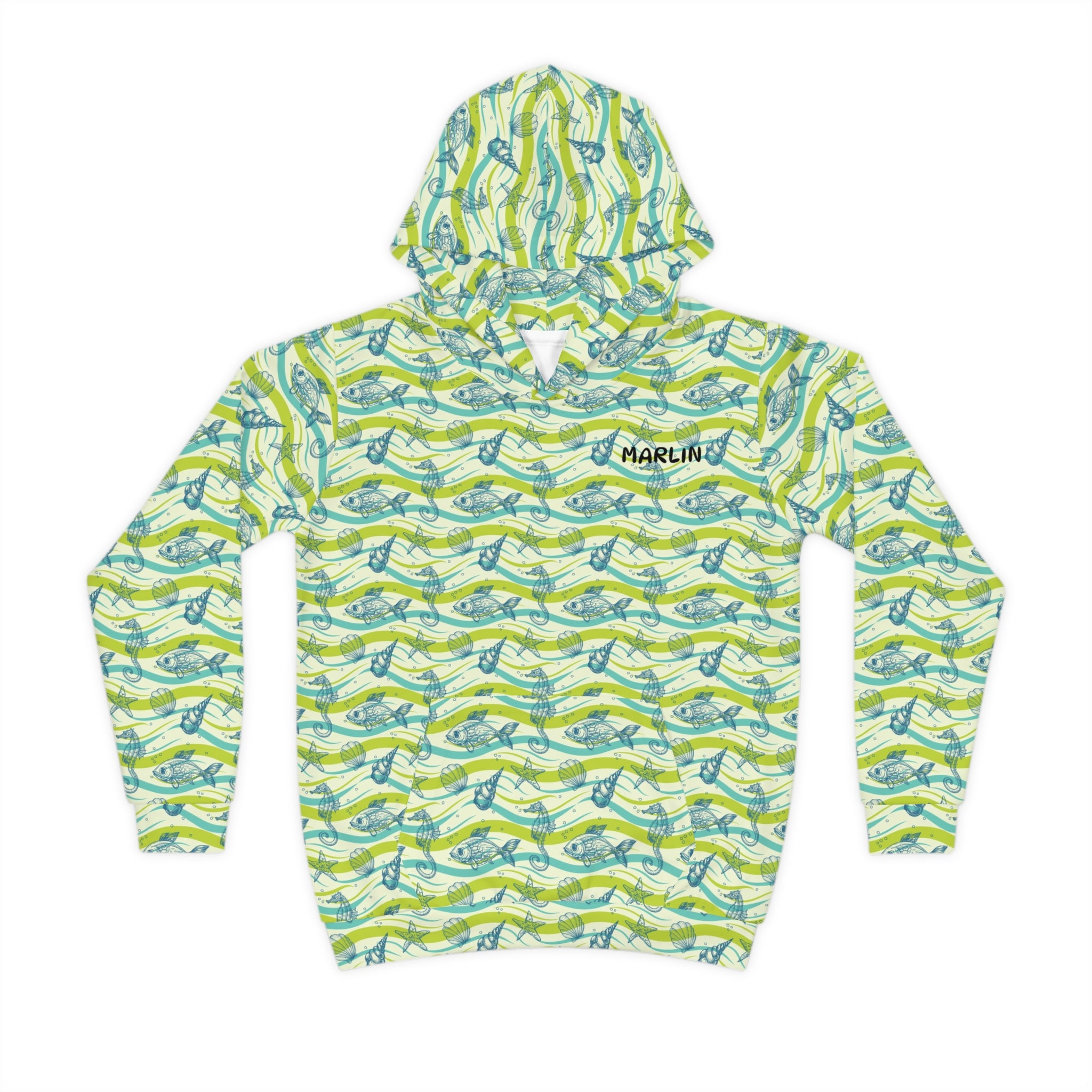 Marlin Children's Hoodie - Fun Marine Life Pullover for Kids - Marlin