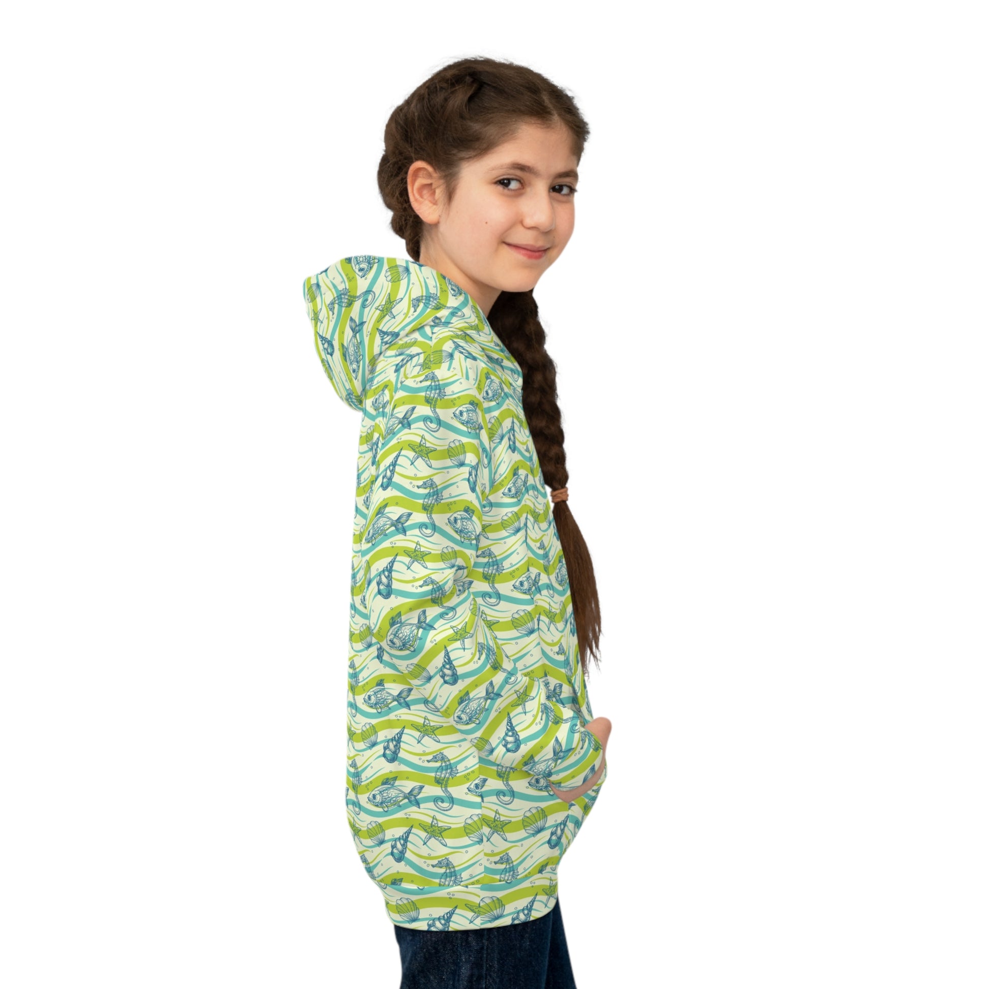 Marlin Children's Hoodie - Fun Marine Life Pullover for Kids - Marlin