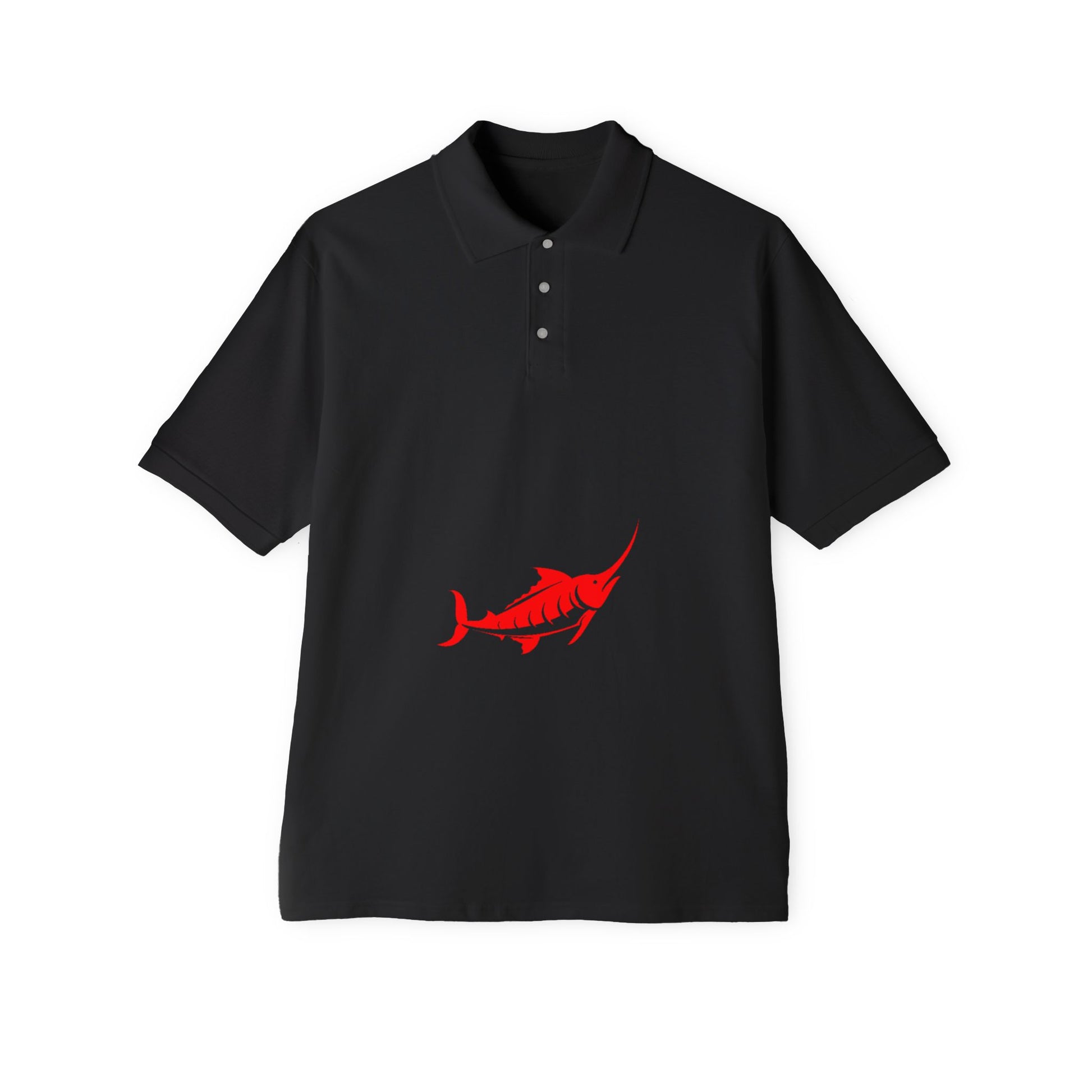 Marlin Graphic Men's Polo Casual Wear T-Shirt - Marlin