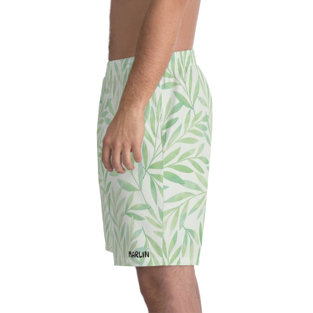 Men's Tropical Leaf Beach Shorts - Marlin