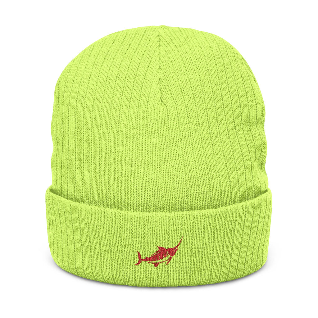 Ribbed Knit Beanie - Marlin