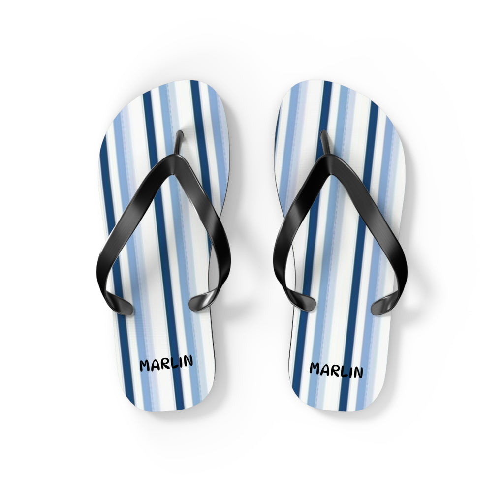 Stylish Striped Flip Flops - Marlin