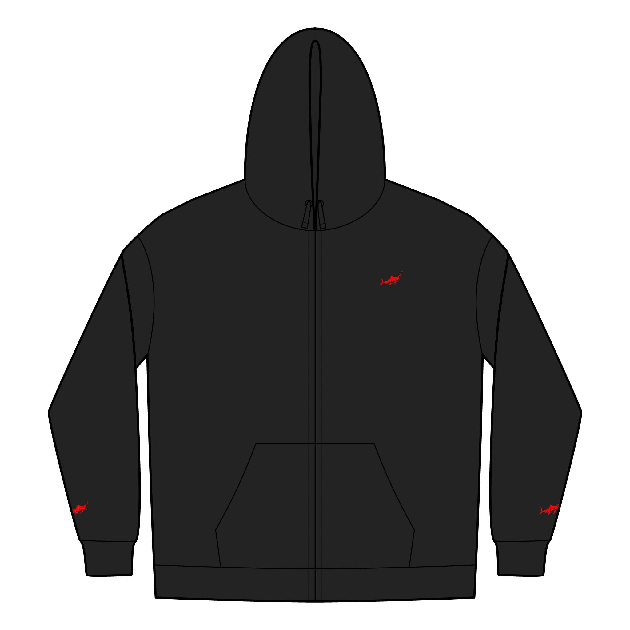 Stylish Unisex Hoodie - Casual Zip-Up Jacket for Daily Wear - Marlin