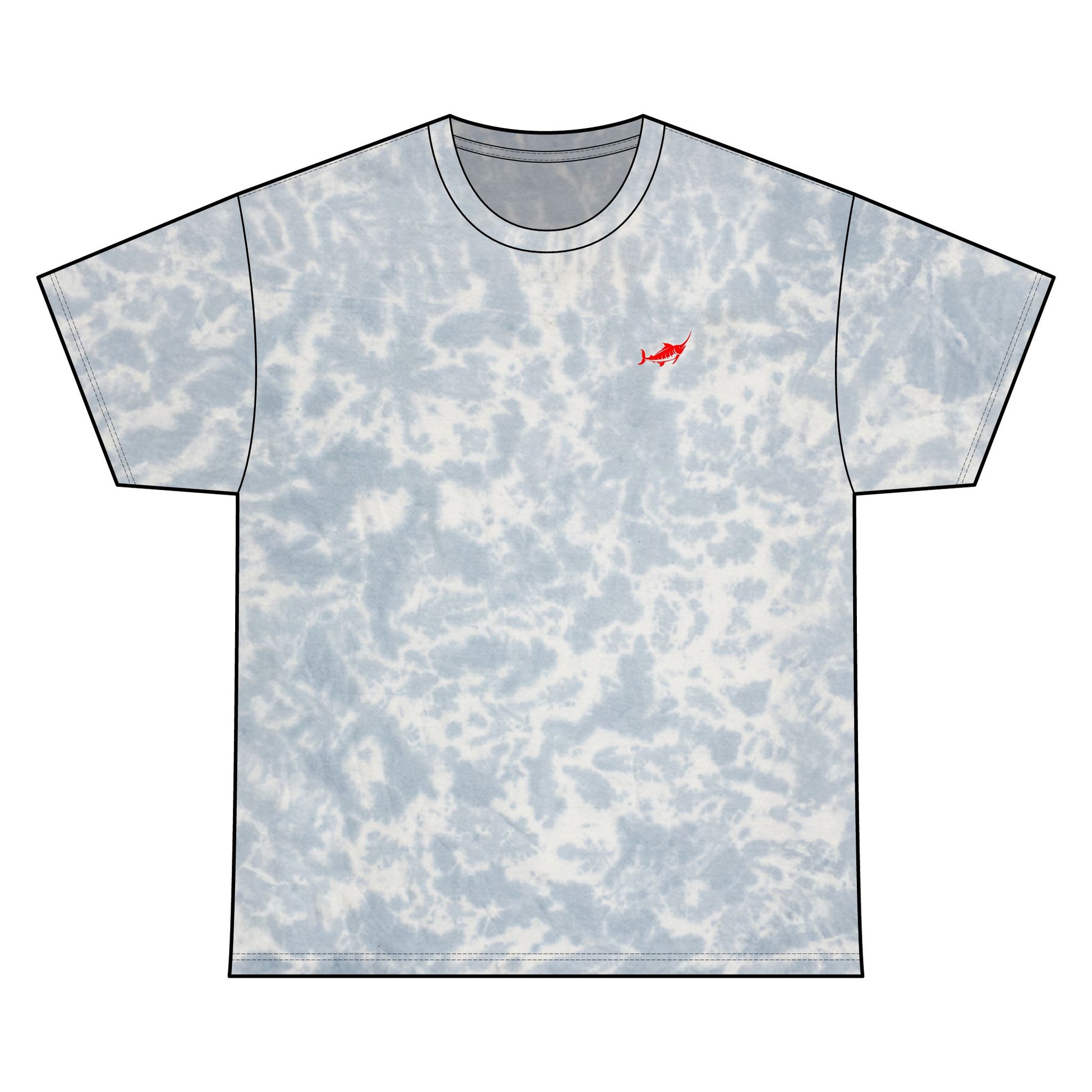 Tie Dye Unisex Tee, Boho Style Shirt - Casual Wear - Marlin