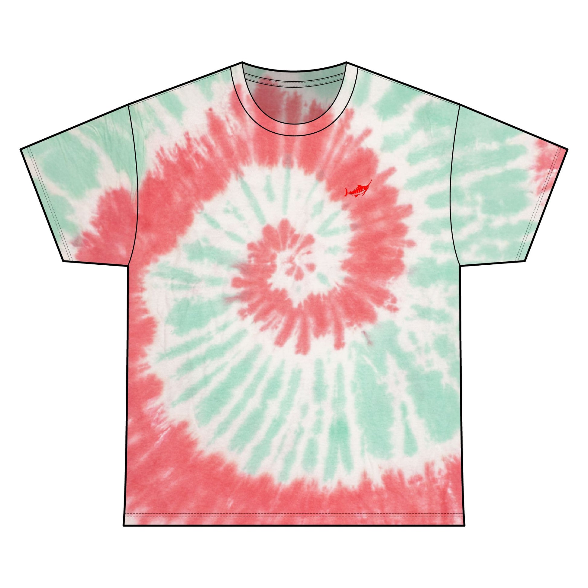 Tie Dye Unisex Tee, Boho Style Shirt - Casual Wear - Marlin