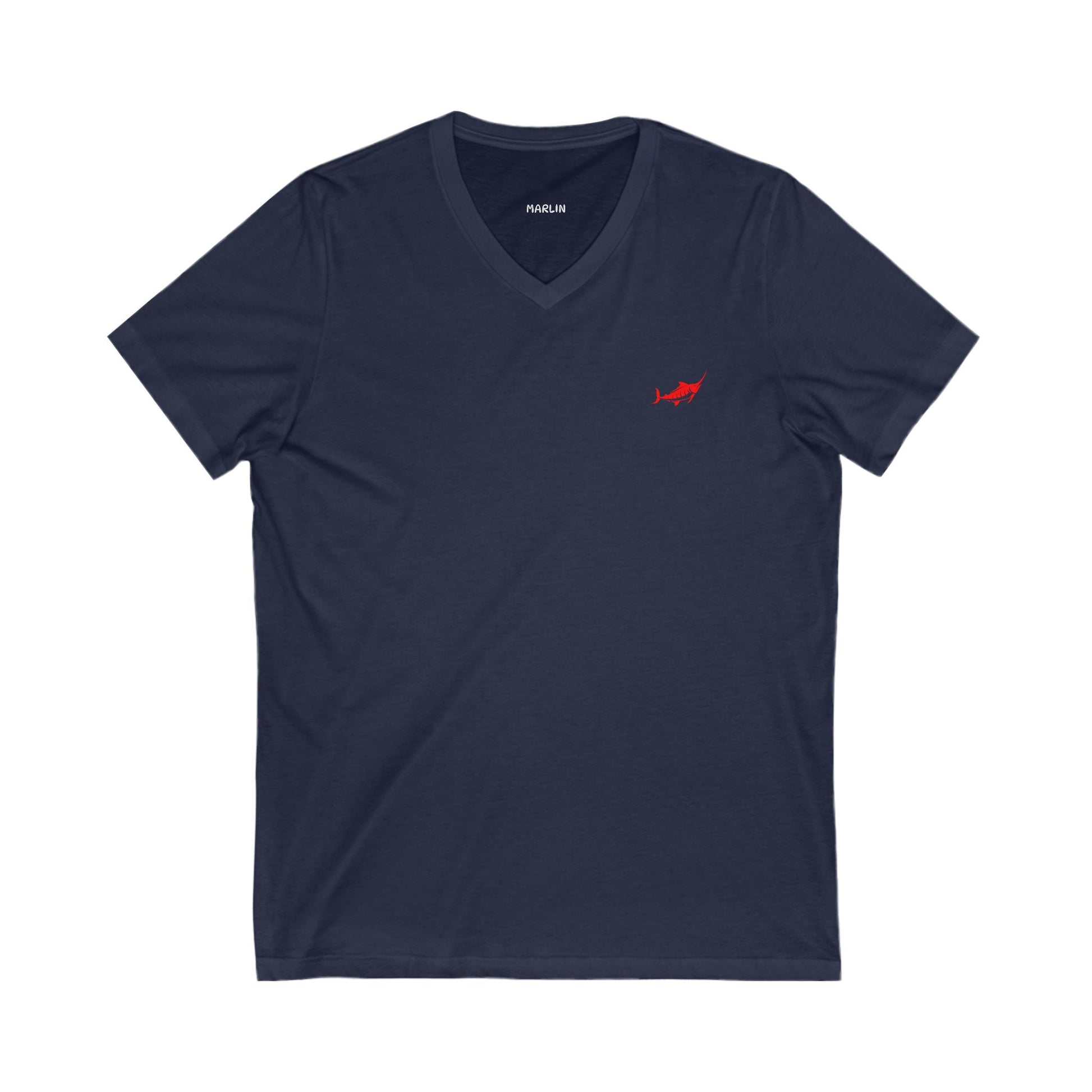 Unisex V-Neck T-Shirt - Casual Comfort - Marlin