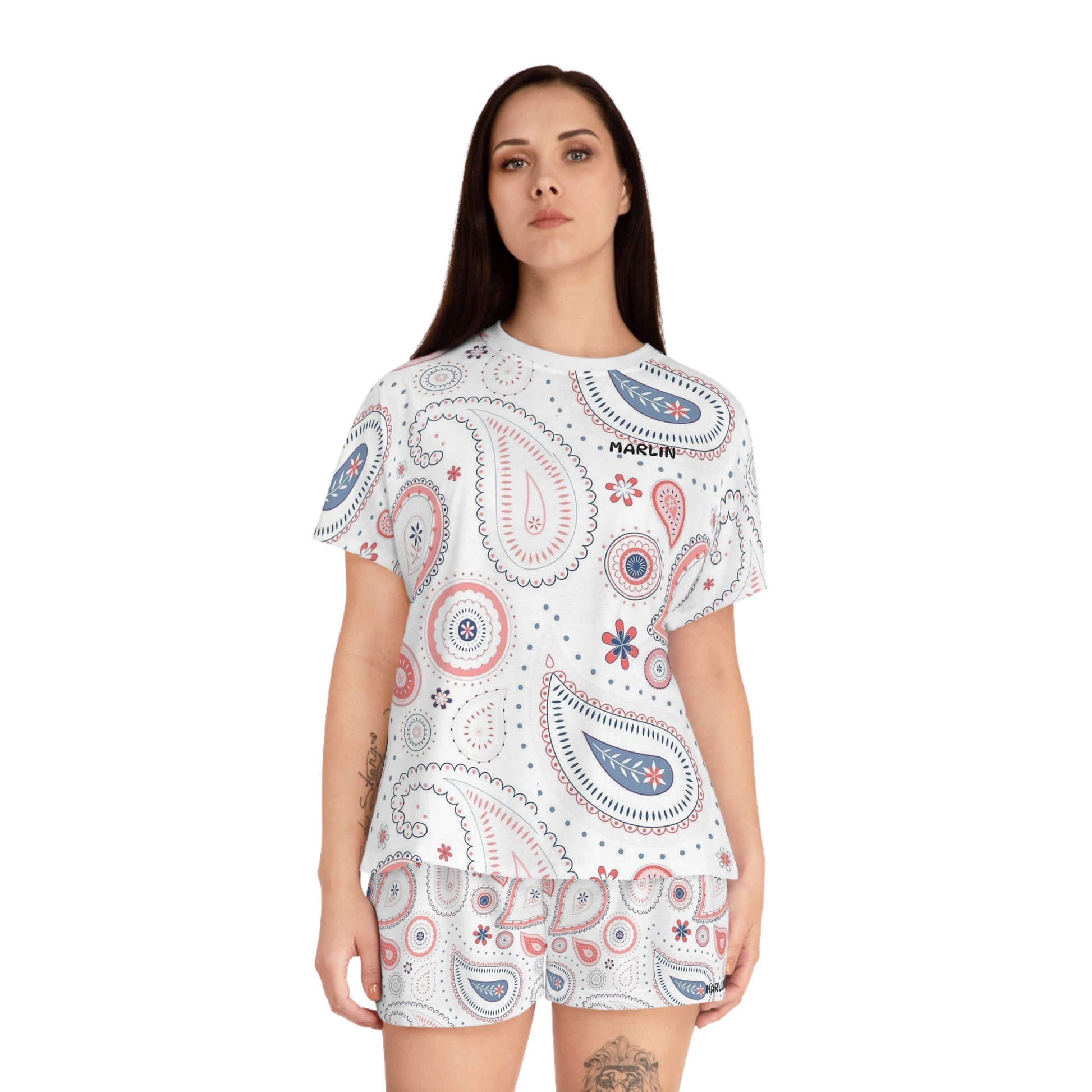 Women's Short Pajama Set - Comfortable Lounge Outfit - Marlin